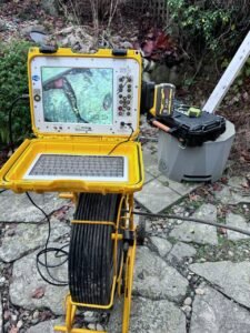 Drain camera inspection of a residential drain system in Vancouver, BC.