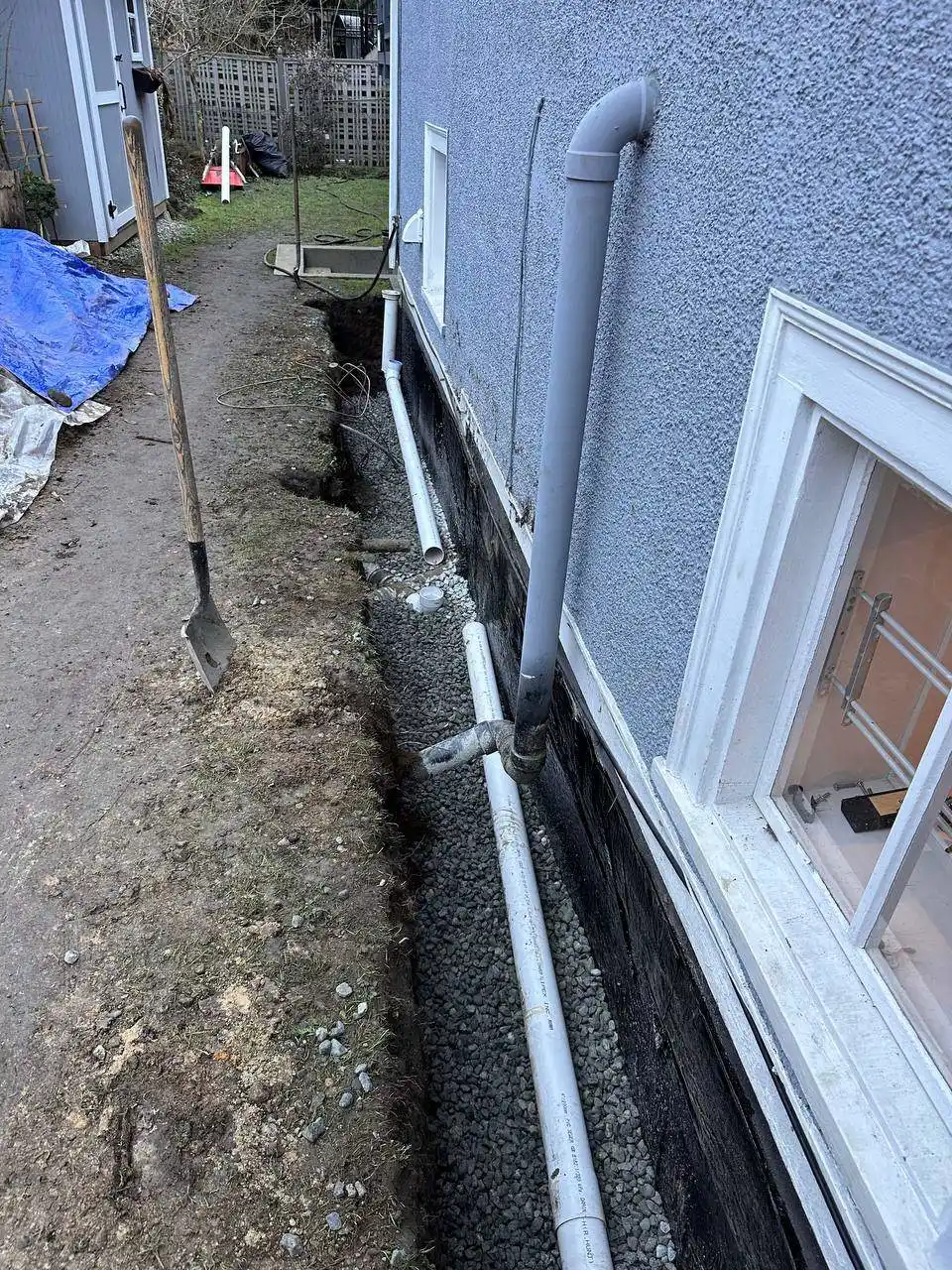 Residential perimeter drainage system
