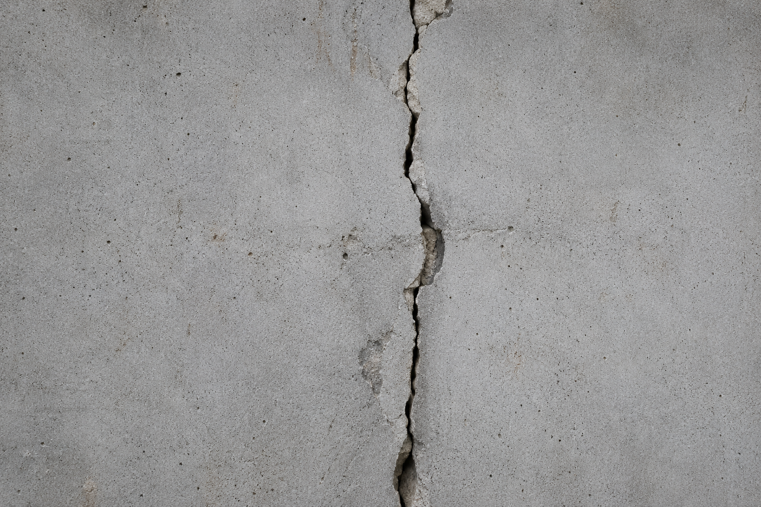 Cracked concrete foundation requiring repair in Vancouver