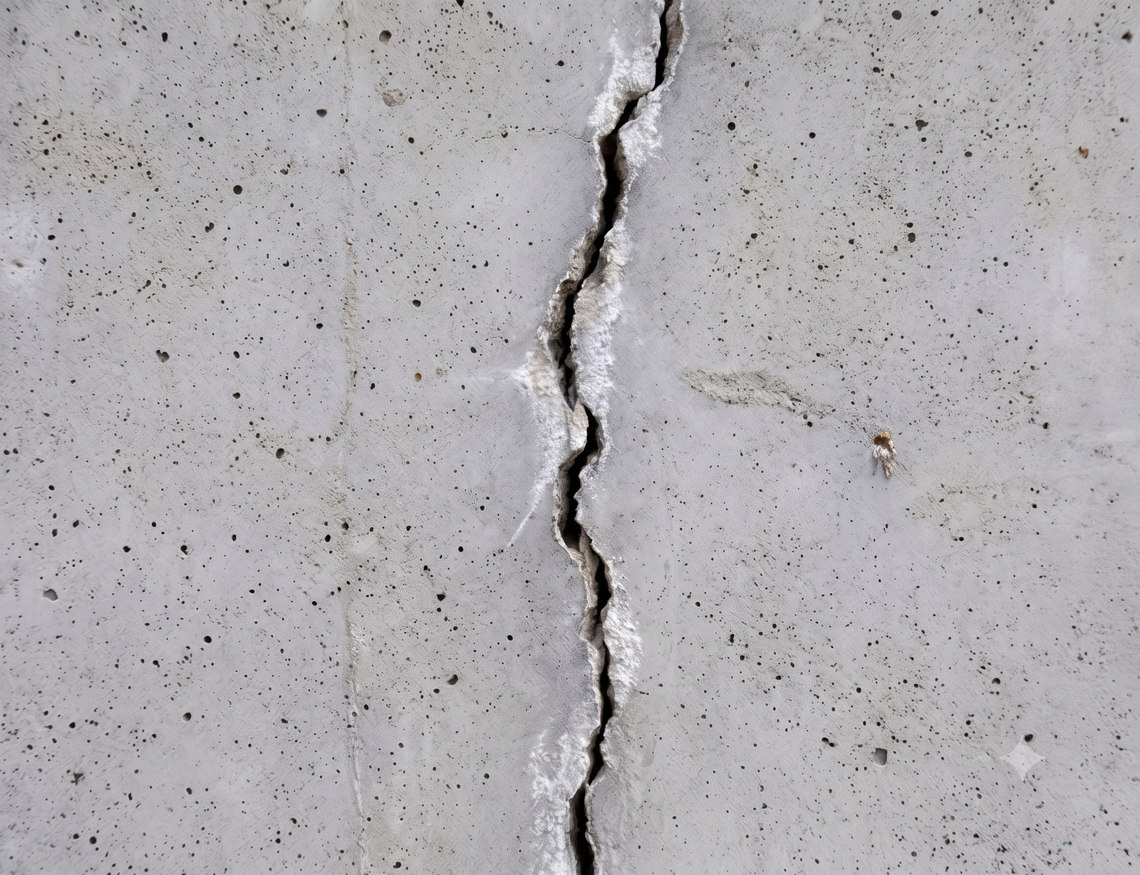 Cracked and damaged concrete foundation wall in Vancouver