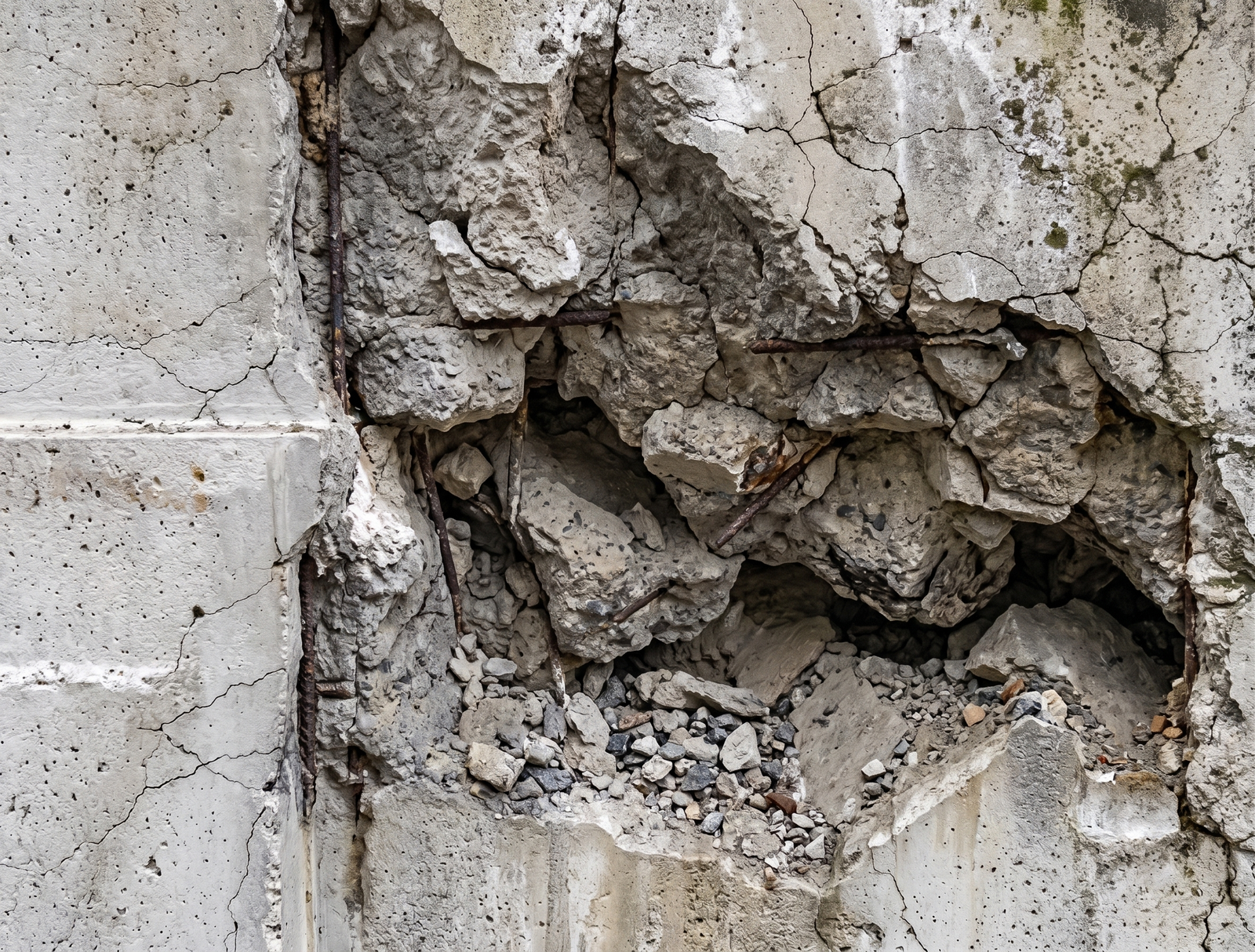 Crumbling and deteriorating concrete foundation in Vancouver