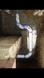 Drain tile drainage pipe installation in Vancouver
