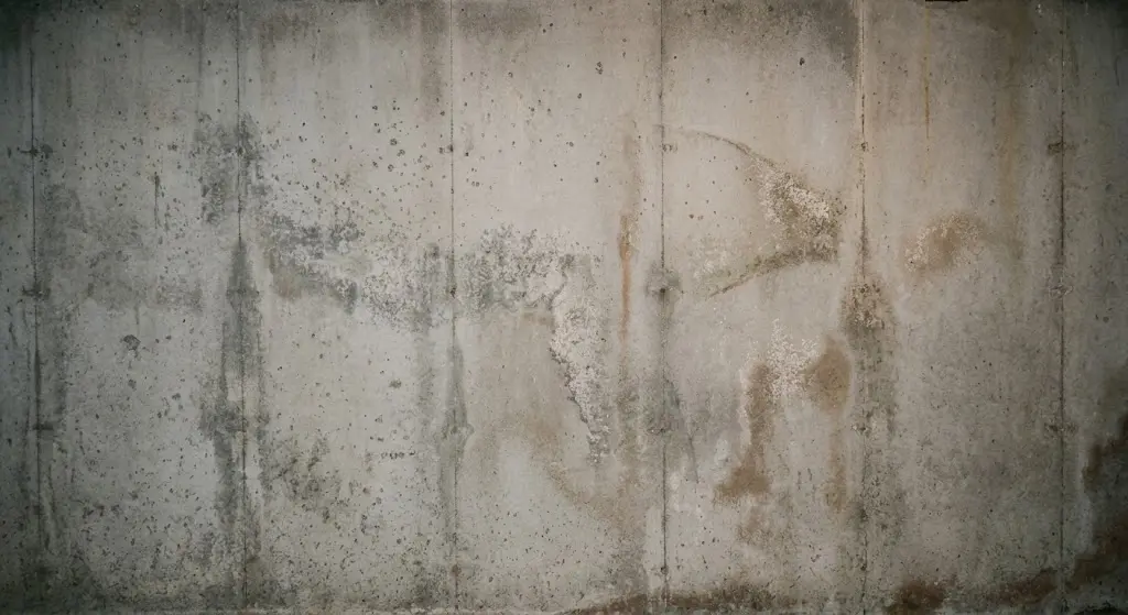 Persistent damp conditions on a basement foundation wall