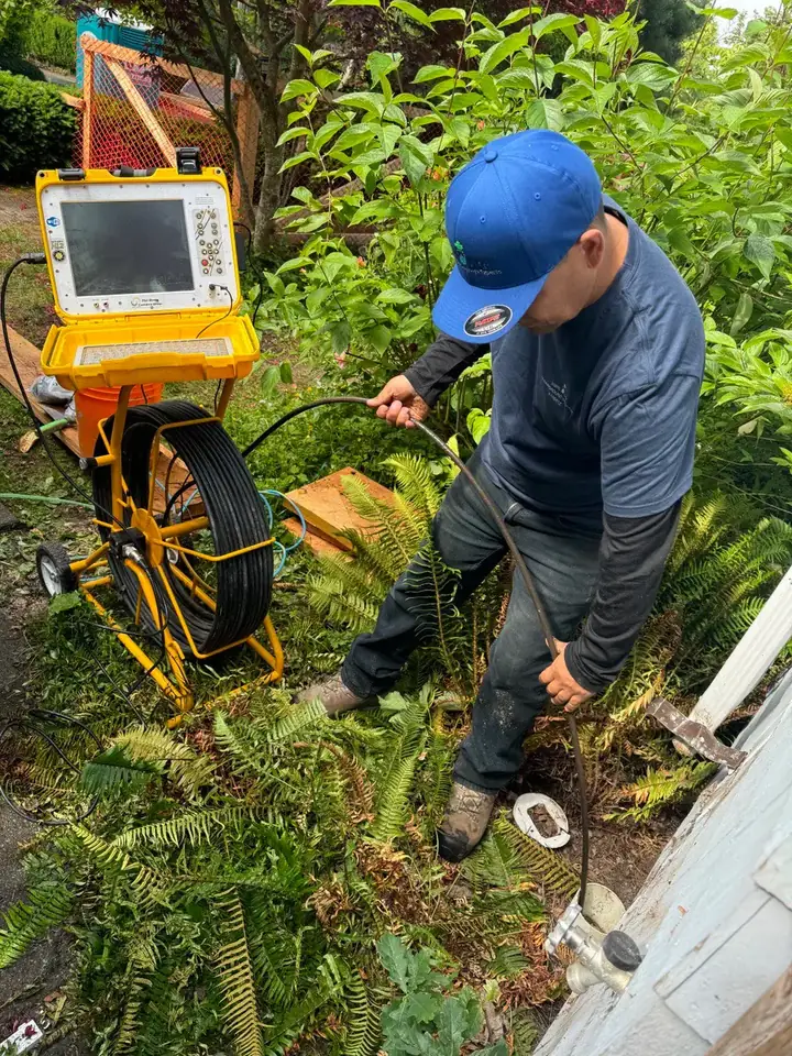 Vancouver drainage specialist performing a drain camera inspection