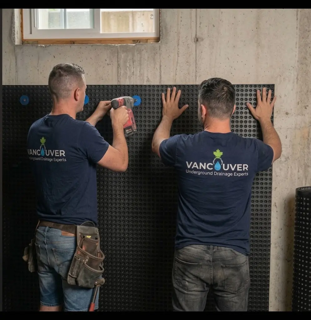 Interior basement waterproofing system installation