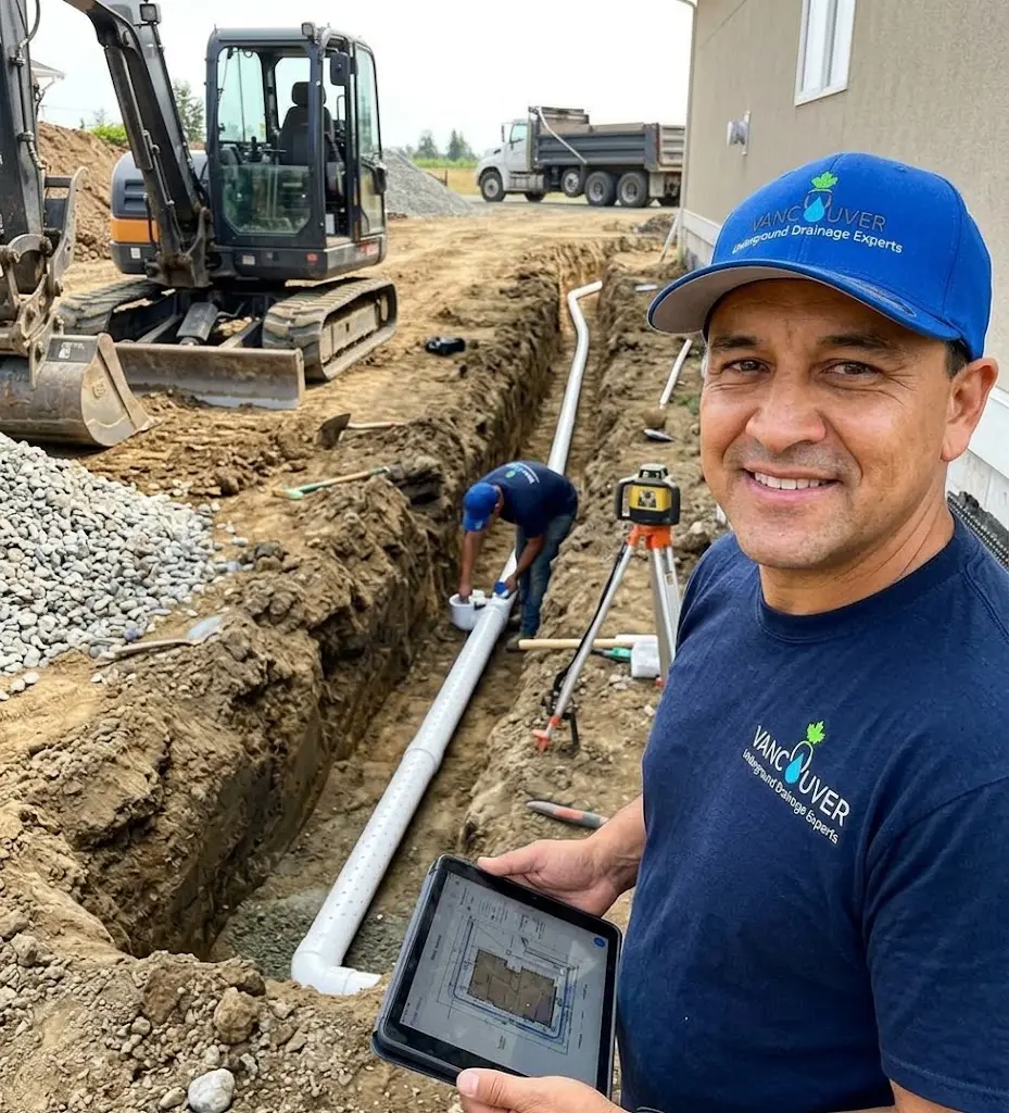 Ricardo Quintana on a drainage excavation project in Greater Vancouver